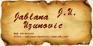 Jablana Uzunović vizit kartica